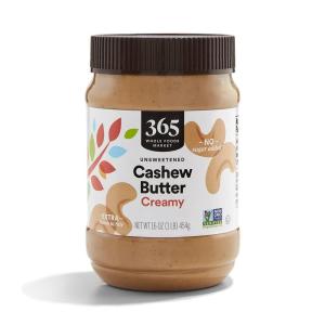 365 by Whole Foods Market, Creamy Cashew Butter, 16 Ounce(16 Ounce (Pack of 1))