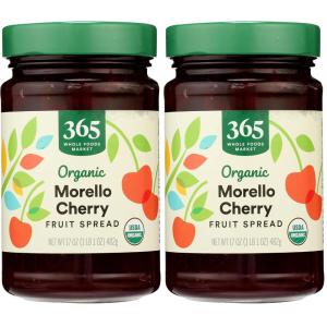 365 by Whole Foods Market, Organic Cherry Fruit Spread, 17 Ounce(1.06 Pound (Pack of 2))