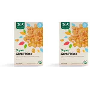365 by Whole Foods Market, Organic Corn Flakes Cereal, 12 Ounce(12 Ounce (Pack of 2))