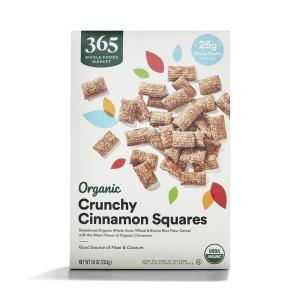 365 by Whole Foods Market, Organic Crunchy Cinnamon Squares Cereal, 10 Ounce(10 Ounce (Pack of 1))
