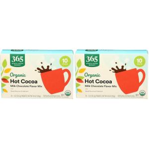 365 by Whole Foods Market, Organic Hot Cocoa Mix, 10 Ounce(10 Ounce (Pack of 2))