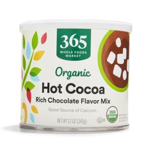 365 by Whole Foods Market, Organic Hot Cocoa, Rich Chocolate Flavor Mix, 12 Ounce(12 Ounce (Pack of 1))