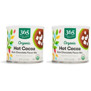 365 by Whole Foods Market, Organic Hot Cocoa, Rich Chocolate Flavor Mix, 12 Ounce(12 Ounce (Pack of 2))