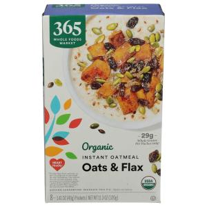 365 by Whole Foods Market, Organic Instant Oats and Flax 8 Pack, 11.3 OZ