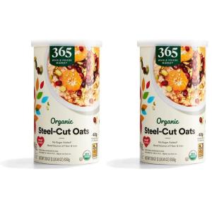365 by Whole Foods Market, Organic Steel Cut Oats, 30 Ounce(30 Ounce (Pack of 2))