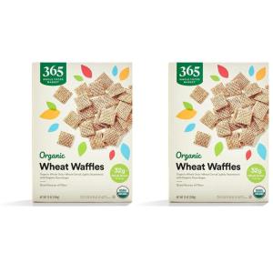365 by Whole Foods Market, Organic Wheat Waffles Cereal, 13 Ounce(13 Ounce (Pack of 2))