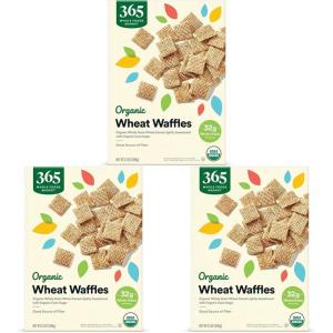 365 by Whole Foods Market, Organic Wheat Waffles Cereal, 13 Ounce(13 Ounce (Pack of 3))