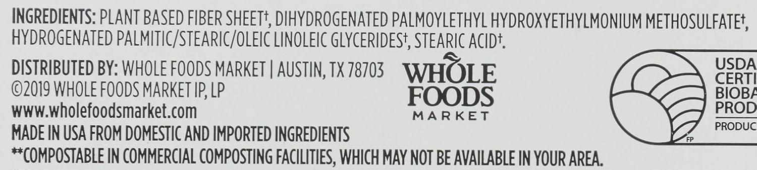 image:image365 by Whole Foods Market FabricSoftening Dryer Sheets Unscented 80 Count80 Count Pack of 2