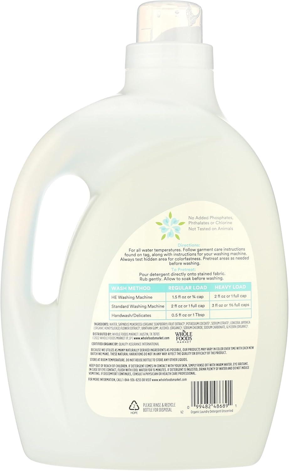 image:image365 by Whole Foods Market Organic Concentrated Laundry Detergent Citrus Geranium Scent 66 HE Loads 100 Fl OzUnscented