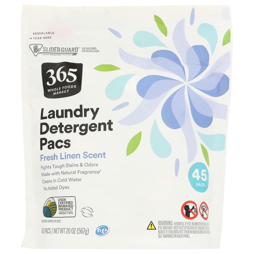 image:image365 by Whole Foods Market Fresh Linen Laundry Detergent Pods 20 Ounce 45 Count