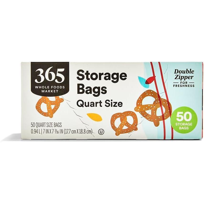 image:image365 by Whole Foods Market Quart Size Storage Bags Double Zipper 50 Count50 Count