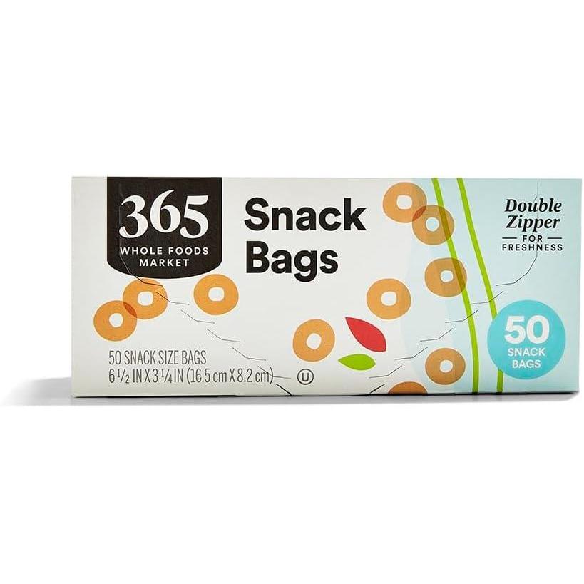 image:image365 by Whole Foods Market Snack Size Storage Bags Double Zipper 50 Count50 Count Pack of 1