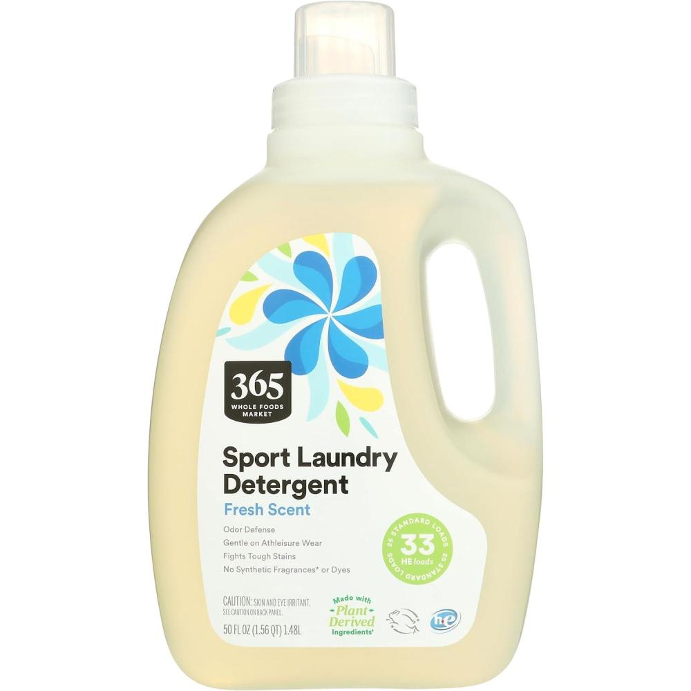 image:image365 by Whole Foods Market Sport Laundry Detergent Fresh Scent 33 HE Loads 50 Fl Oz Pack of 150 Fl Oz Pack of 1