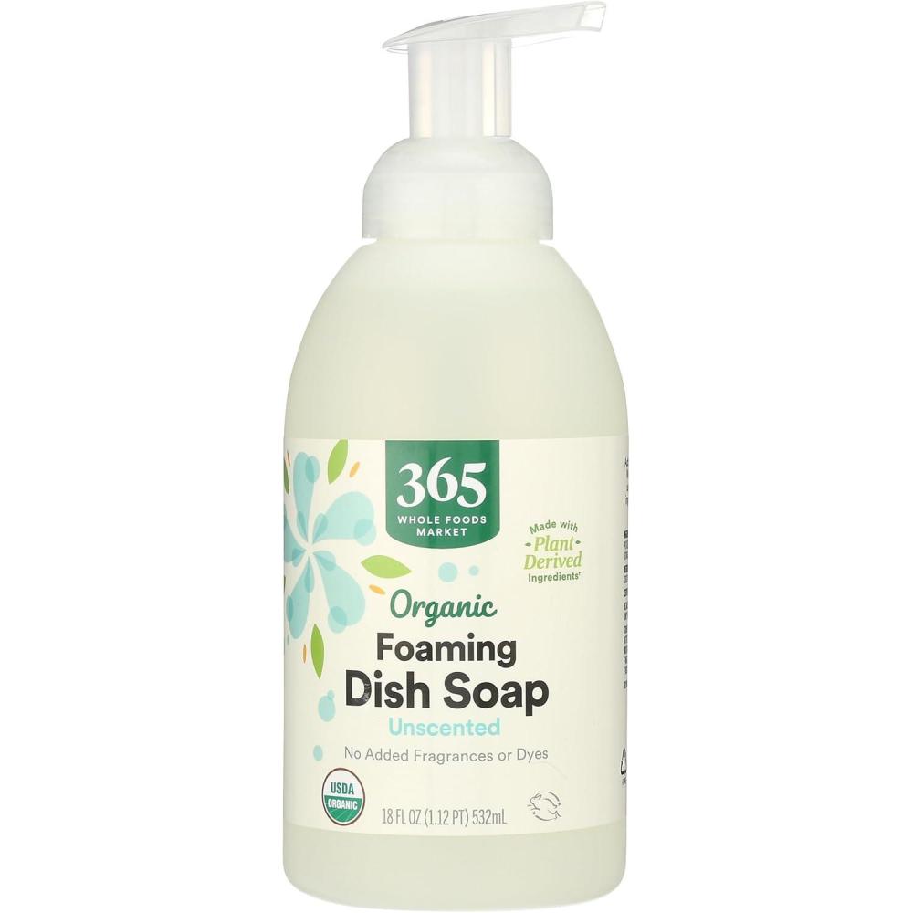 image:imageWhole Foods Market Organic Foaming Dish Soap Unscented 18 Fl Oz18 Ounce Pack of 1