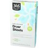 365 by Whole Foods Market, Fabric-Softening Dryer Sheets, Unscented, 80 Count(80 Count (Pack of 2))