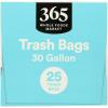 365 by Whole Foods Market, Flextra Strength Drawstring Trash Bags, 30 Gallon, 25 Count(25 Count (Pack of 1))