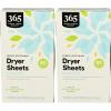 365 by Whole Foods Market, Fabric-Softening Dryer Sheets, Unscented, 80 Count(80 Count (Pack of 2))