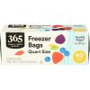 365 by Whole Foods Market, Quart Size Freezer Bags, Double Zipper, 40 Count(40 Count (Pack of 1))