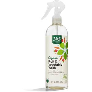 365 by Whole Foods Market, Organic Fruit & Vegetable Wash, 16 Fl Oz(16 Fl Oz (Pack of 1))