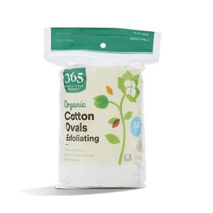 365 by Whole Foods Market, Organic Cotton Ovals, Exfoliating, 50 Count