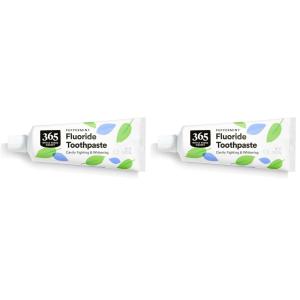 365 by Whole Foods Market, Travel Size Toothpaste Fluoride, 3 Ounce(3 Ounce (Pack of 2))