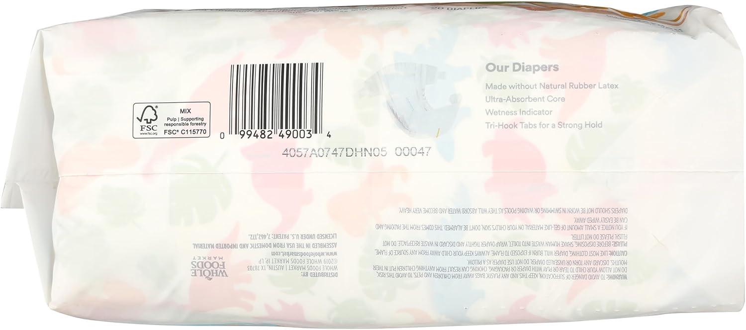 image:image365 by Whole Foods Market Soft amp Gentle Size 6 Diapers with Wetness Indicator UltraAbsorbent HypoAllergenic UltraAbsorbent 20 Count