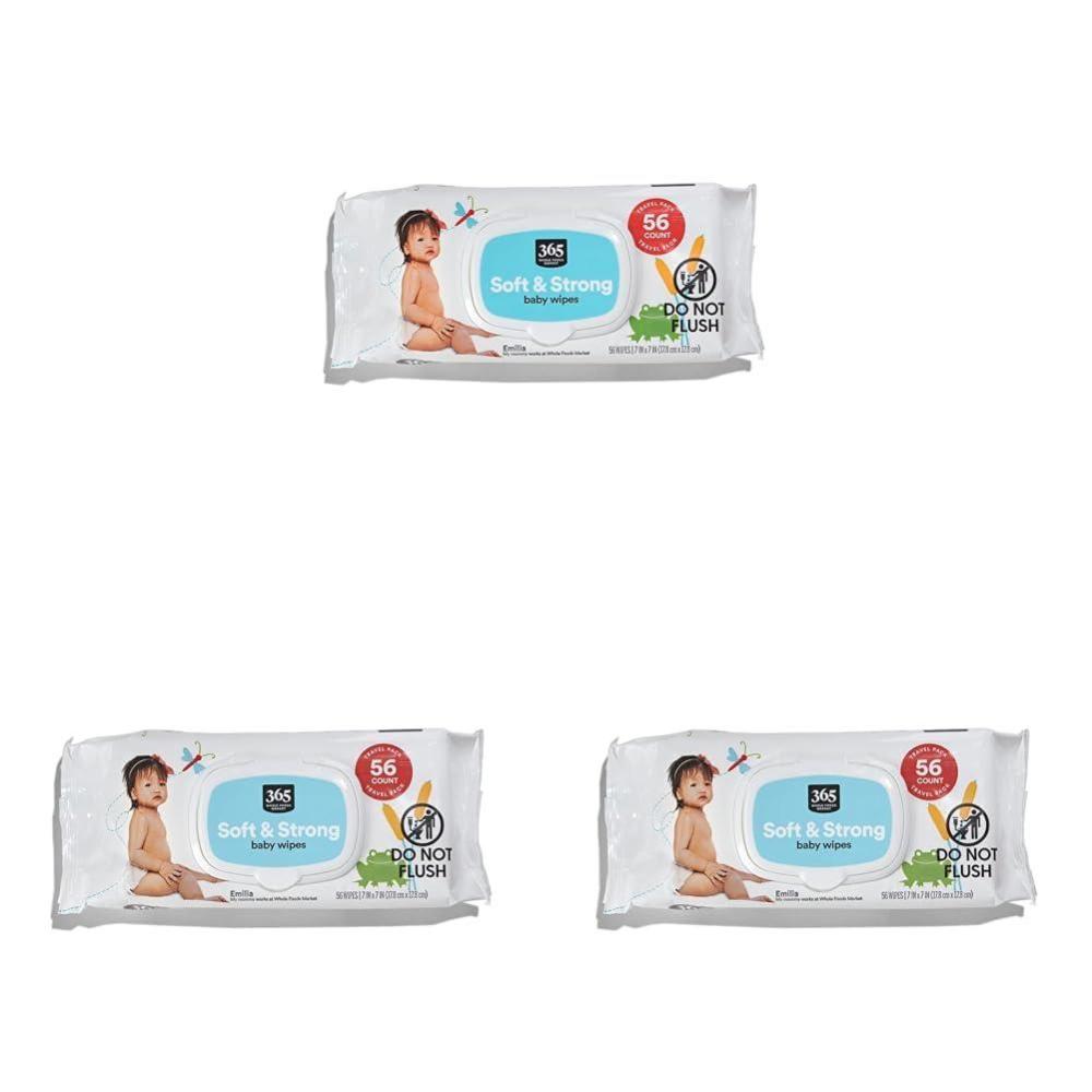 image:image365 by Whole Foods Market Soft amp Strong Disposable Baby Wipes FragranceFree 56 Count56 Count Pack of 3