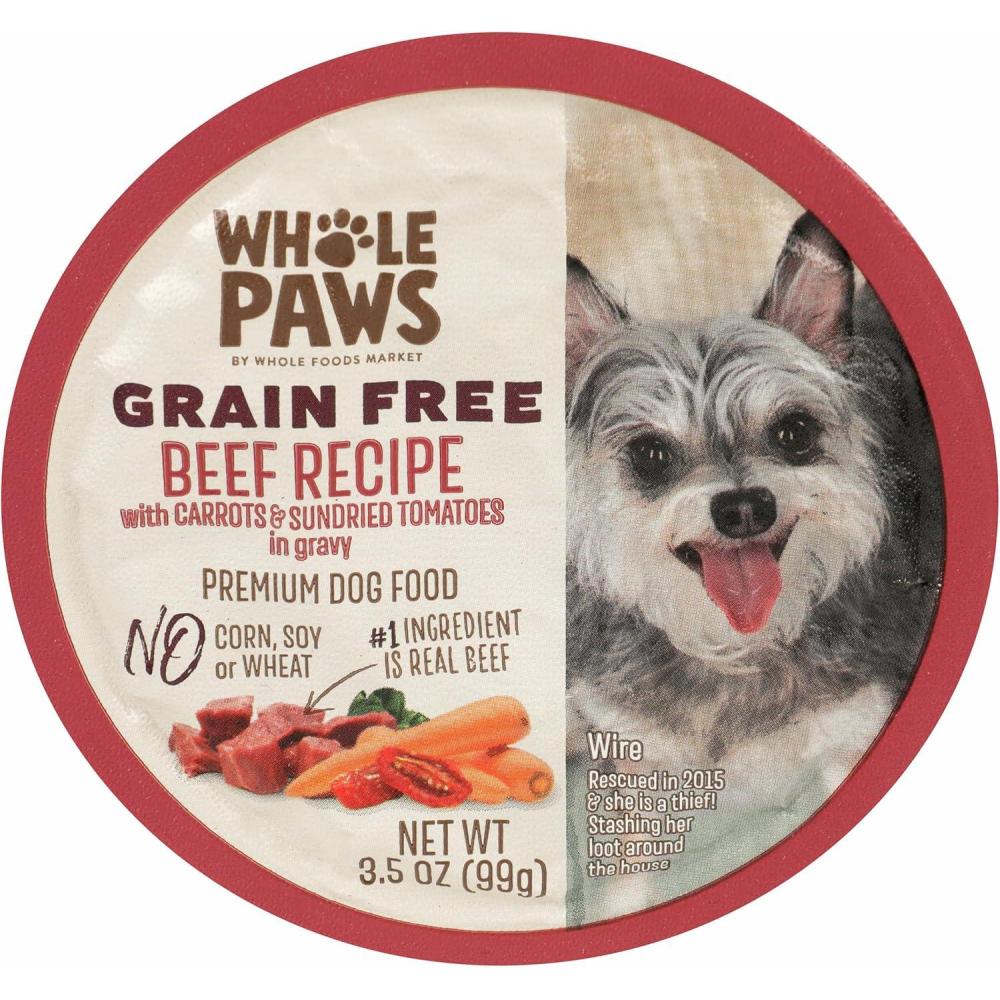 image:imageWhole Paws Grain Free Wet Dog Food Turkey amp Sweet Potato Recipe 35 OunceBeef Carrots Sun Dried Tomatoes