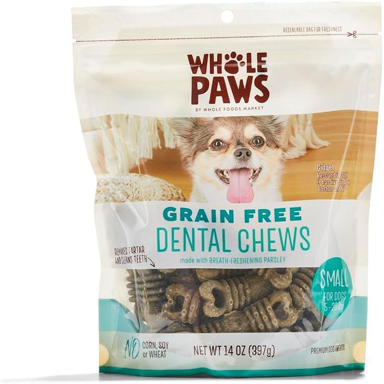 image:imageWhole Paws GrainFree Dog Dental Chews Small For Dogs 520 lbs 14 Ounce14 Ounce Pack of 1