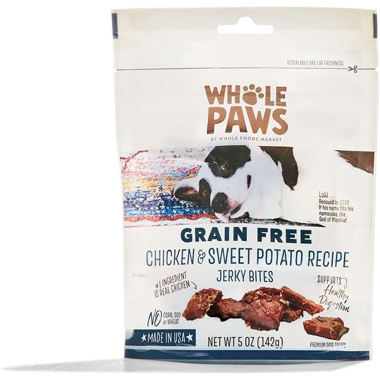image:imageWhole Paws GrainFree Dog Jerky Treats Baked Salmon Recipe 5 OunceChicken Sweet Potato