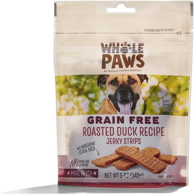 image:imageWhole Paws GrainFree Dog Jerky Treats Baked Salmon Recipe 5 OunceDuck