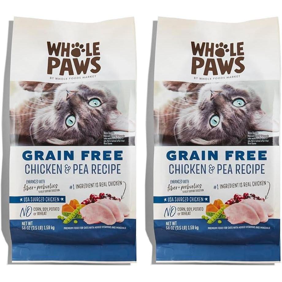 image:imageWhole Paws GrainFree Dry Cat Food Chicken amp Pea Recipe Enhanced with Fiber amp Prebiotics 35 lb35 Pound Pack of 2