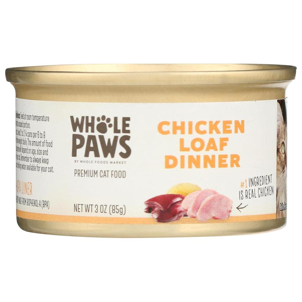 image:imageWhole Paws Wet Cat Food Chicken Loaf Dinner 3 Ounce