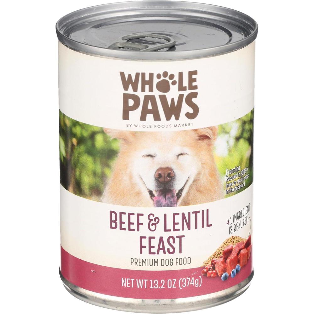 image:imageWhole Paws Wet Dog Food Beef amp Lentil Feast 132 OunceBeef Lentil
