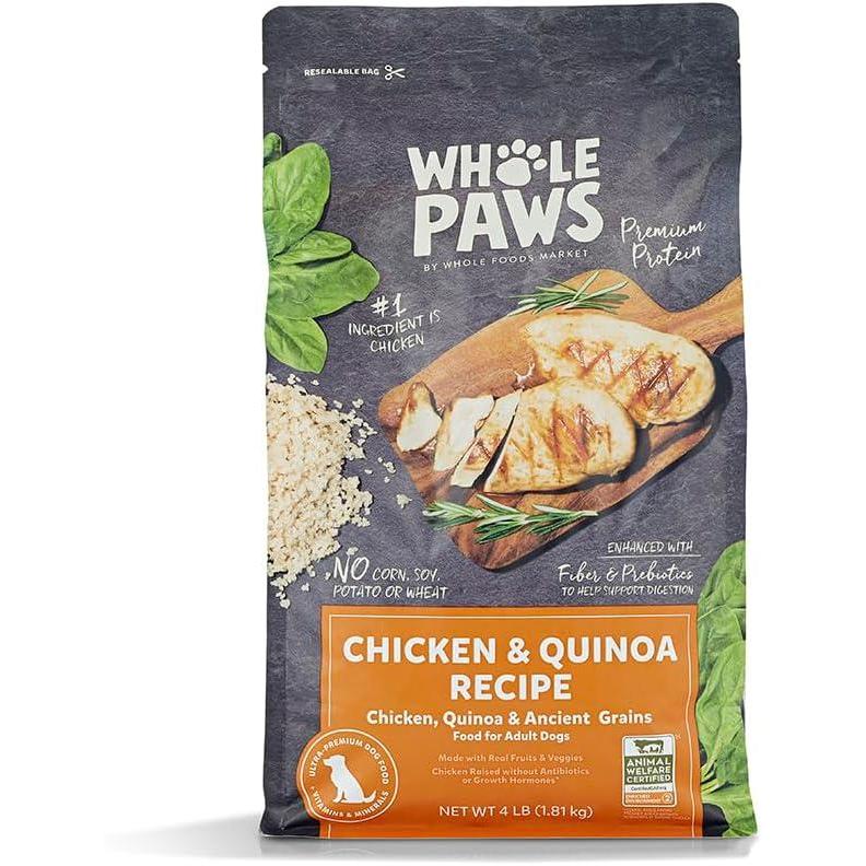 image:imageWhole Paws by Whole Foods Market Adult Dog Food Chicken amp Quinoa Recipe 4 PoundChicken Quinoa
