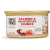Whole Paws, Wet Cat Food, Salmon & Whitefish Dinner in Savory Broth, 3 Ounce