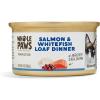 Whole Paws, Wet Cat Food, Salmon & Whitefish Loaf Dinner, 3 Ounce