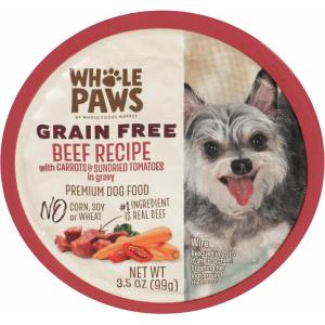 Whole Paws, Grain Free Wet Dog Food, Turkey & Sweet Potato Recipe, 3.5 Ounce(Beef  Carrots & Sun Dried Tomatoes)