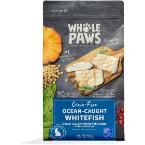 Whole Paws, Grain-Free Dry Adult Cat Food, Ocean-Caught Whitefish Recipe, Made with Real Fruits & Vegetables, 3.5 lb