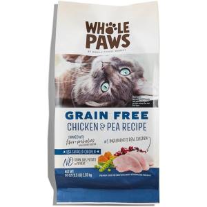 Whole Paws, Grain-Free Dry Cat Food, Chicken & Pea Recipe, Enhanced with Fiber & Prebiotics, 3.5 lb(3.5 Pound (Pack of 1))