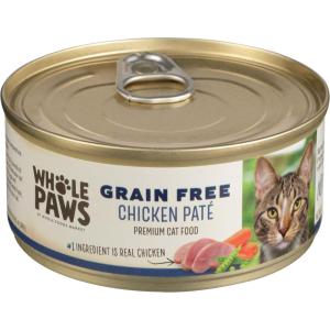 Whole Paws, Grain-Free Wet Cat Food, Chicken Paté, 5.5 Ounce(Chicken)