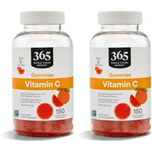 365 by Whole Foods Market, Citrus Vitamin C Gummies, 150 Count(150 Count (Pack of 2))