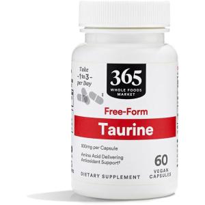 365 by Whole Foods Market, Taurine 500mg, 60 Count(60 Count (Pack of 1))