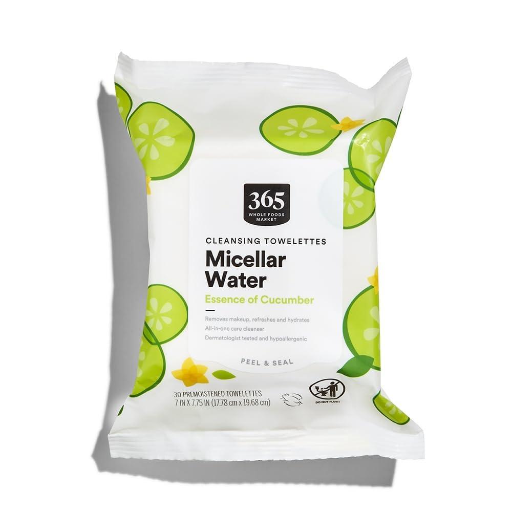 image:image365 by Whole Foods Market Micellar Water Cleansing Towelettes Essence of Cucumbers 30 CountCucumber
