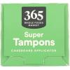 365 by Whole Foods Market, Tampons with Cardboard Applicators, Super Absorbency, Made with Organic Cotton, Unscented, 14 Count