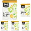 365 by Whole Foods Market, Ultra Thin Pads with Wings, Regular Absorbency, Made with Organic Cotton, 10 Count(10 Count (Pack of 5))