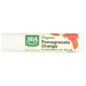 365 by Whole Foods Market, Organic Lip Balm, Peppermint, 0.15 Ounce(Pomegranate Orange)
